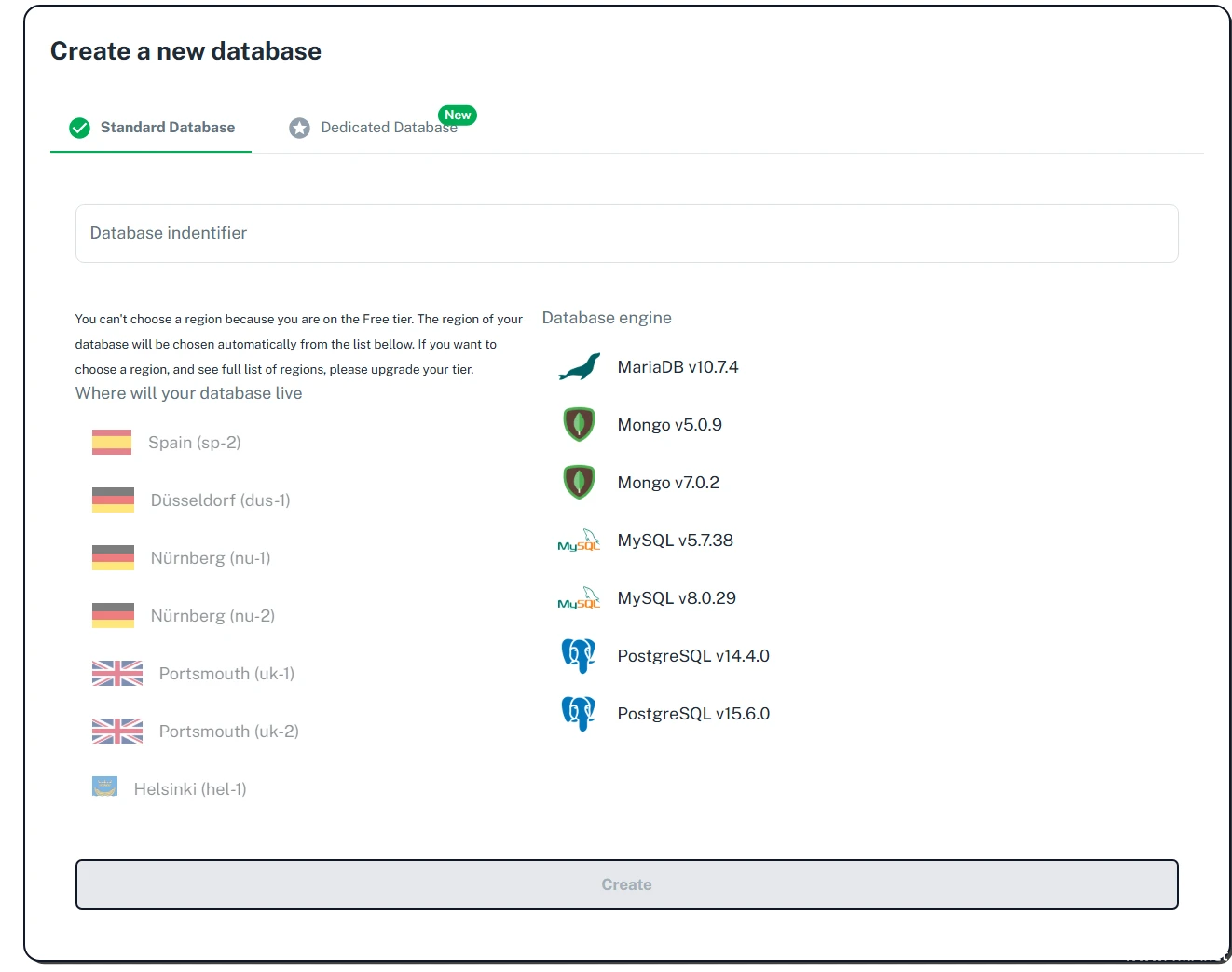 Filess.io 免费数据库  MySQL/ PostgreSQL/ MongoDB/ MariaDB